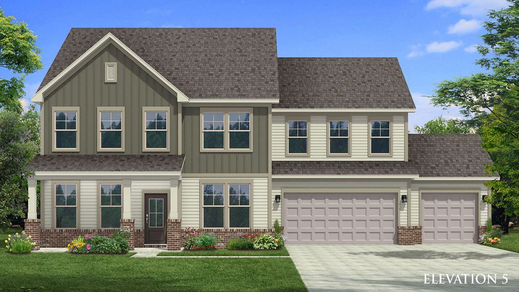 Representative exterior photo of a completed home built from the Townsend by DRB Homes in McBride, Indian Trail, NC (Image 23).