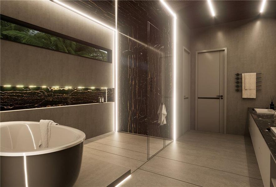 Furnished interior view inside a new home in , Atlanta (Image 16).