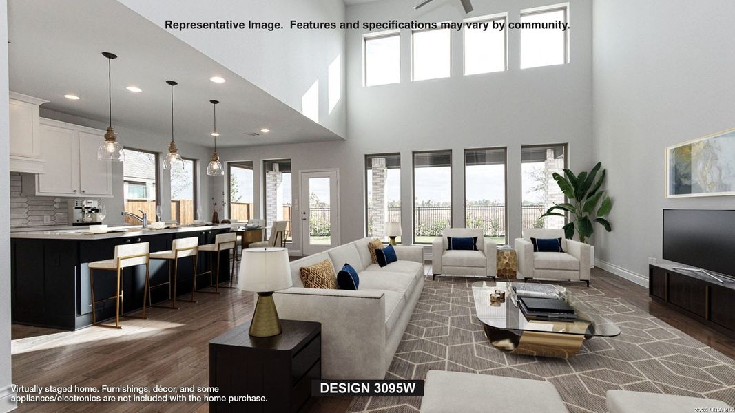 Furnished interior view inside a new home in Homestead, Schertz (Image 7).