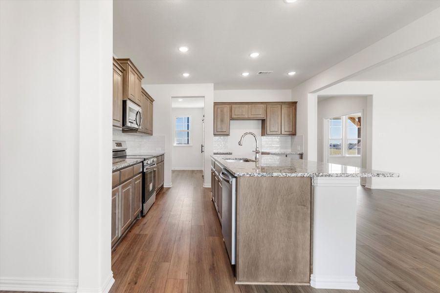 Furnished interior view inside a new home in Clear Sky Addition, Valley View (Image 7). Furnished interior view inside a new home in Clear Sky Addition, Valley View (Image 7).