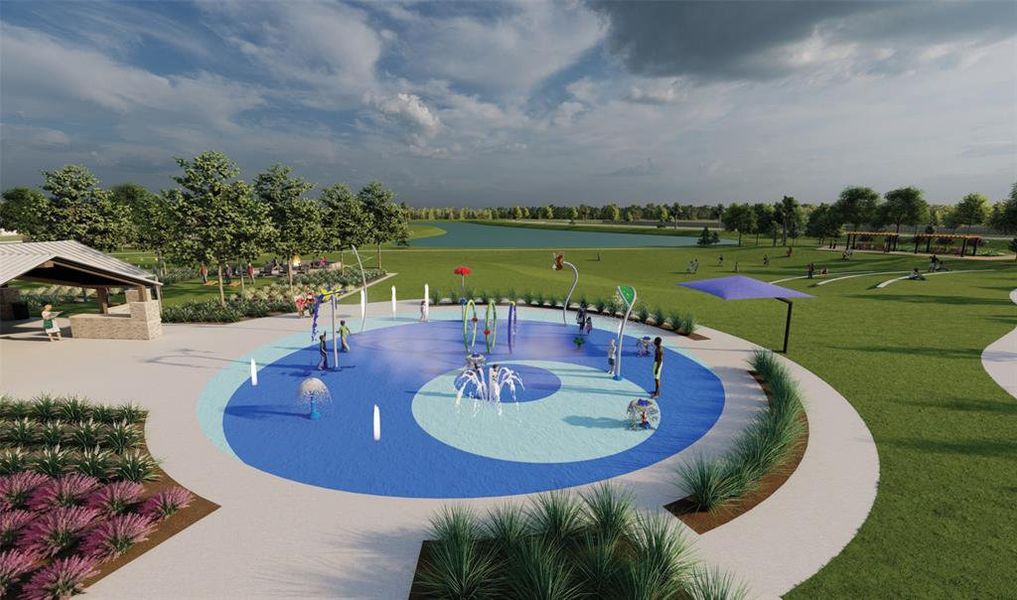 Coming soon: Splash pad | Spend hours of fun in the sun at the colorful splash pad.