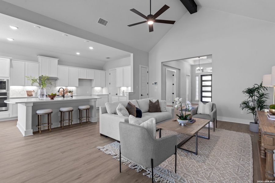 Furnished interior view inside a new home in The Reserve at Potranco Oaks, Castroville (Image 27). Furnished interior view inside a new home in The Reserve at Potranco Oaks, Castroville (Image 27).