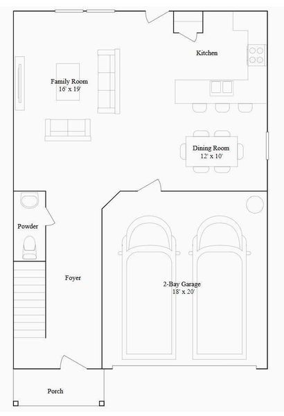 2D floor plan layout of this home in Anniston, Katy, TX (Image 3).