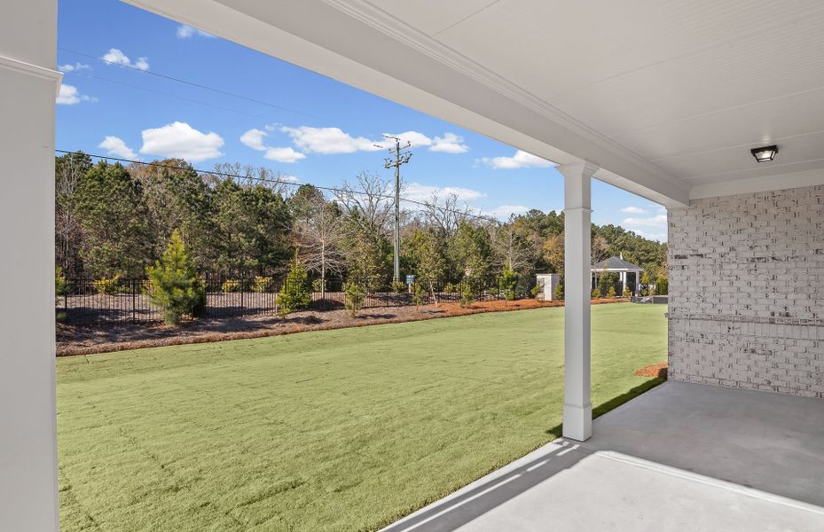 Exterior details and patio area of a home in Overland, Locust Grove (Image 3).