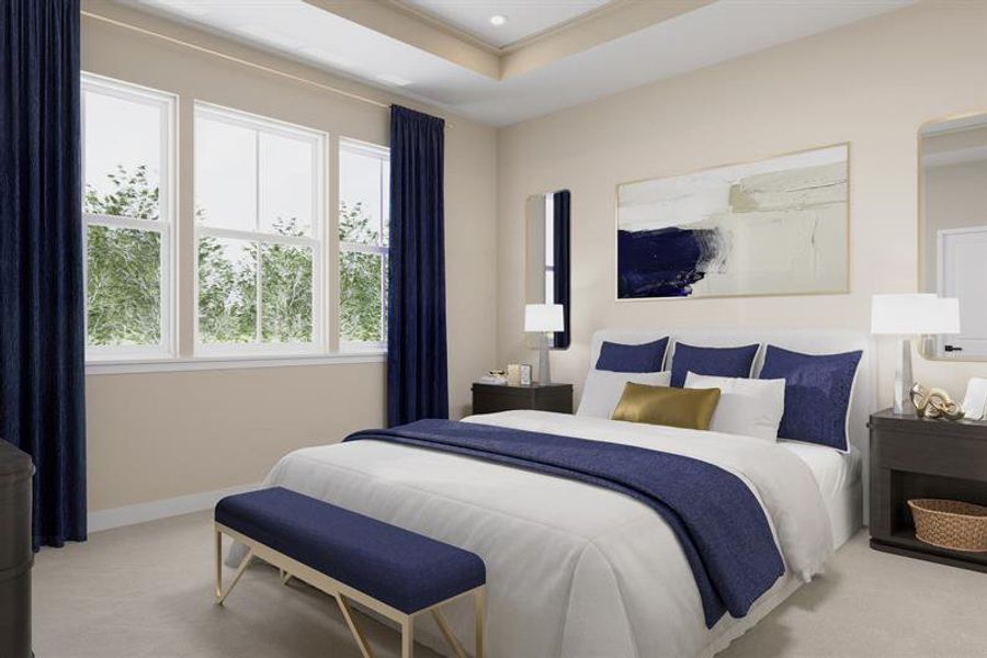 Representative furnished interior of a home built from the Silverleaf by Ryan Homes in Grande Dunes North Village, Longs (Image 9).