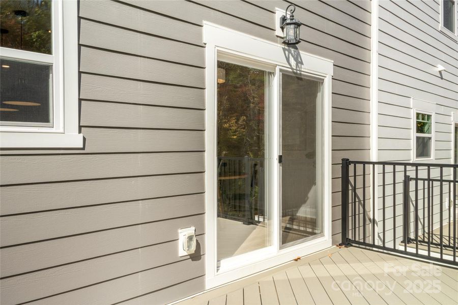 Exterior details and patio area of a home in , Asheville (Image 23).