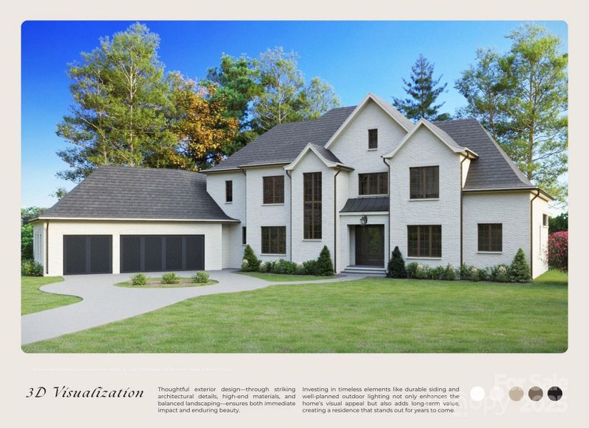 Front exterior of a new home in , Charlotte, NC, highlighting curb appeal (Image 13). Front exterior of a new home in , Charlotte, NC, highlighting curb appeal (Image 13).