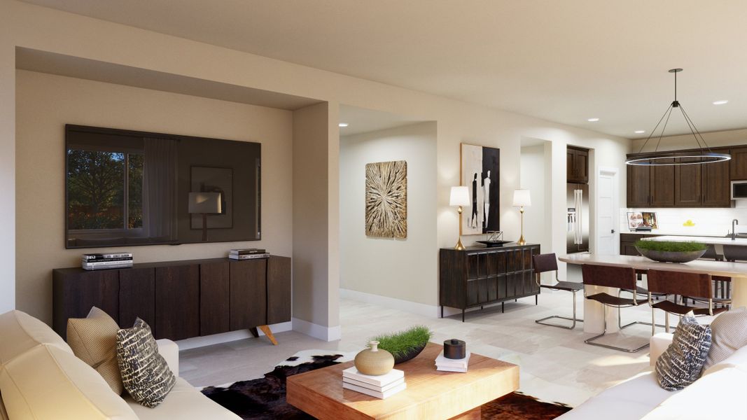 Representative furnished interior of a home built from the Jansen by Risewell Homes in Highlands Preserve, Mead (Image 13).
