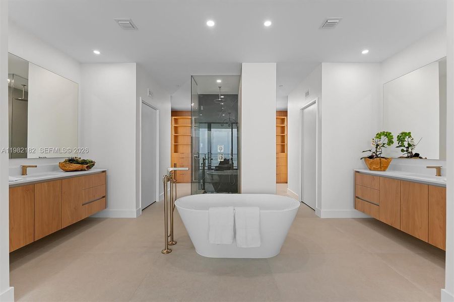 Furnished interior view inside a new home in , Miami (Image 26).