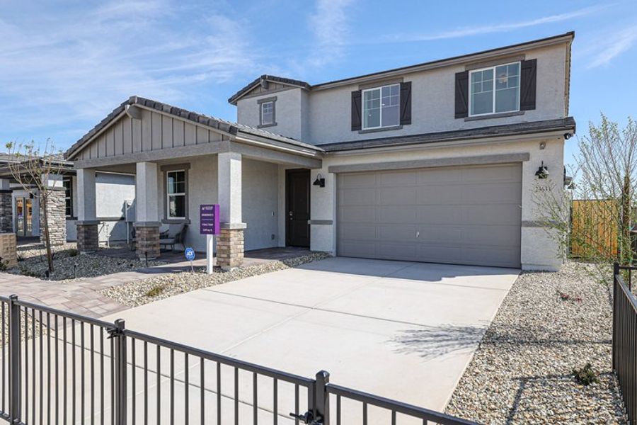 A house with a garage. A house with a garage.