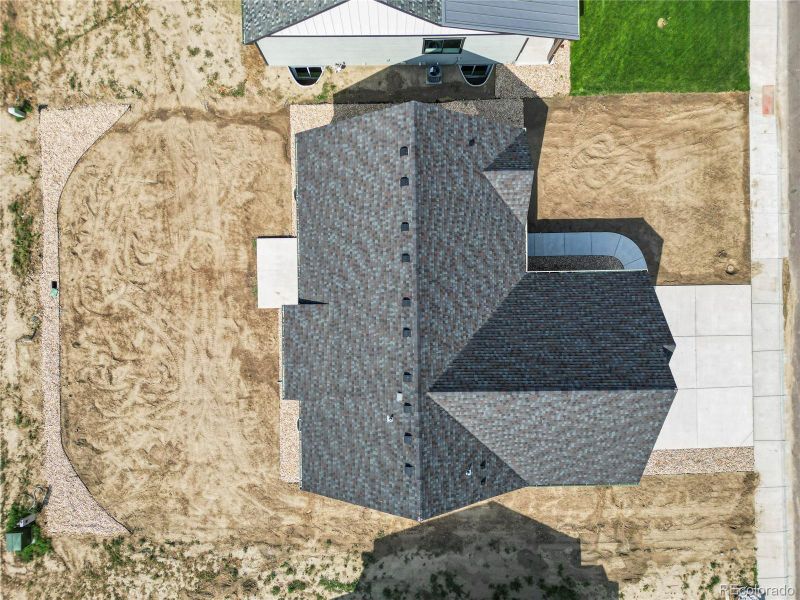 ariel view roof and lot