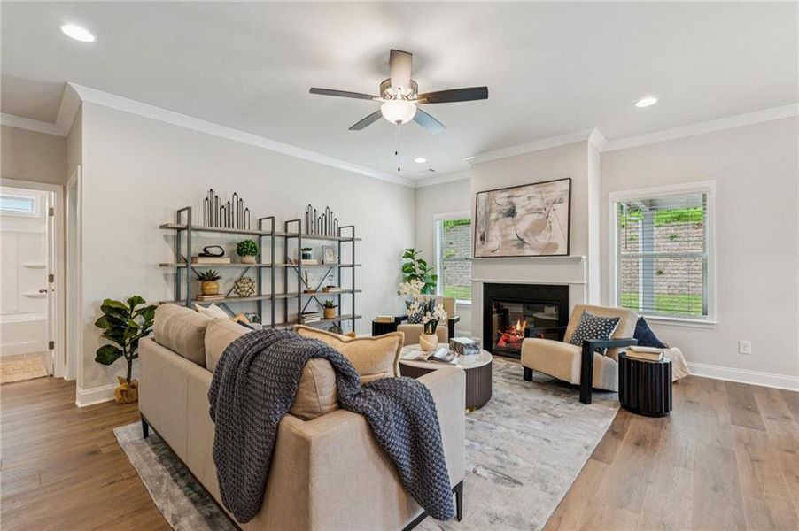 Furnished interior view inside a new home in , Flowery Branch (Image 29). Furnished interior view inside a new home in , Flowery Branch (Image 29).