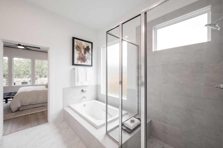 Representative furnished interior of a home built from the Wren by Tri Pointe Homes in Oakhill Reserve, Tomball (Image 18).