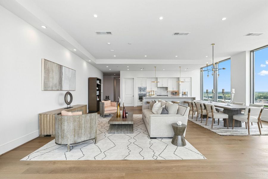 Design is the defining element of this penthouse. Un-paralleled attention to details and thoughtful layout creating open and connected spaces that flow effortlessly. Design is the defining element of this penthouse. Un-paralleled attention to details and thoughtful layout creating open and connected spaces that flow effortlessly.