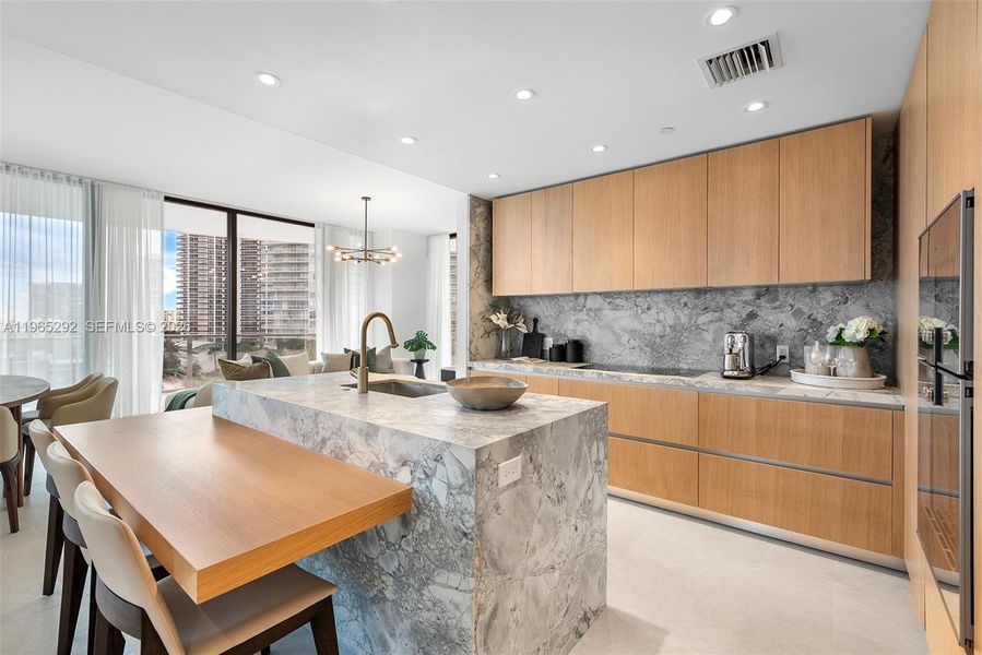 Furnished interior view inside a new home in Five Park, Miami Beach (Image 15).