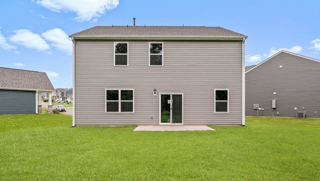 Exterior details and patio area of a home in Spring Ridge, Anderson (Image 23).
