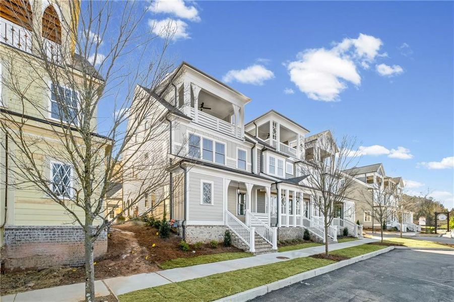 Front exterior of a new home in , Ball Ground, GA, highlighting curb appeal (Image 21).