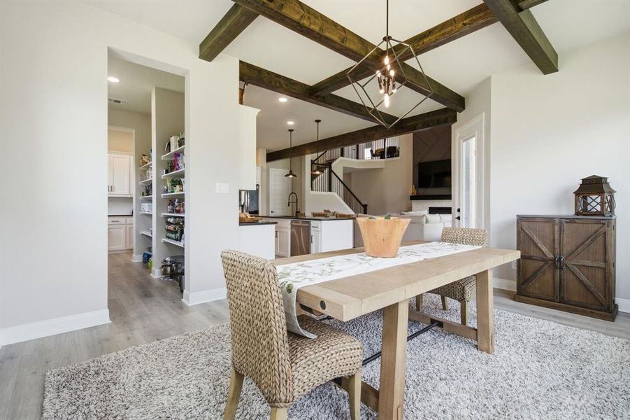 Here's A View Toward The Kitchen And Living Room.