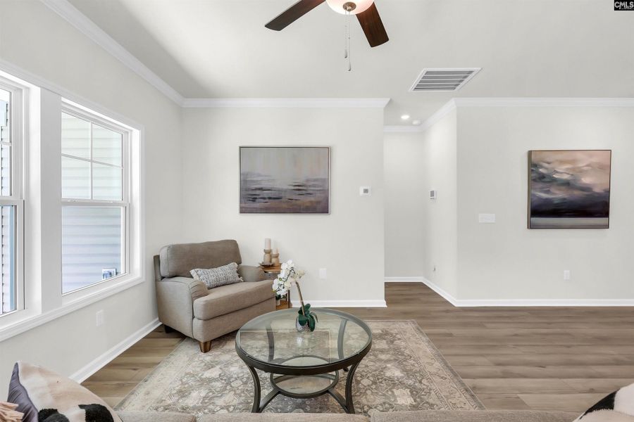 Furnished interior view inside a new home in Blythewood Farms, Blythewood (Image 8). Furnished interior view inside a new home in Blythewood Farms, Blythewood (Image 8).