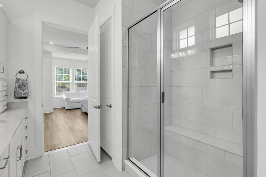 Furnished interior view inside a new home in Summerwind Crossing at Lakes of Cane Bay, Summerville (Image 17).