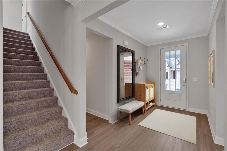 Furnished interior view inside a new home in Heritage Pointe at The Georgian, Villa Rica (Image 12).