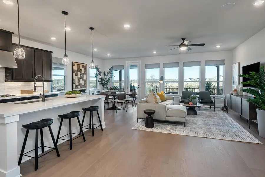 Representative furnished interior of a home built from the Dovetail by Taylor Morrison in Easton Park 50s, Austin (Image 5).