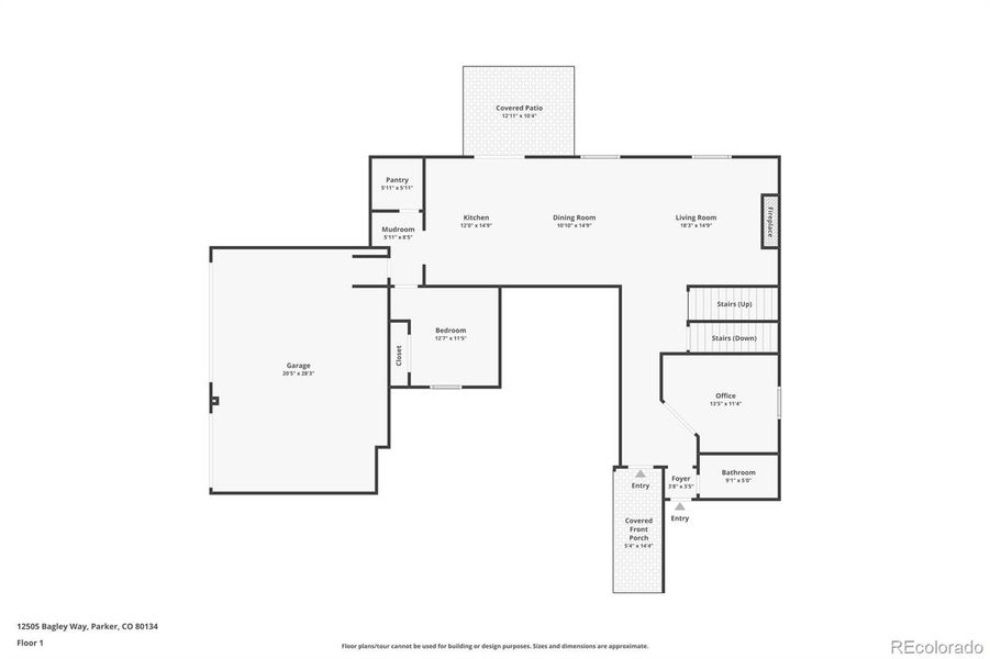 2D floor plan layout of this home in , Parker, CO (Image 7).
