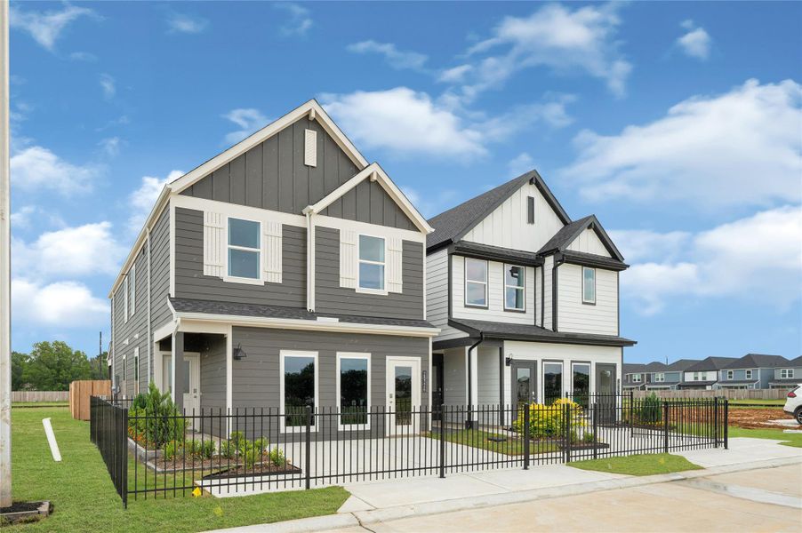 Front exterior of a new home in , Katy, TX, highlighting curb appeal (Image 2).
