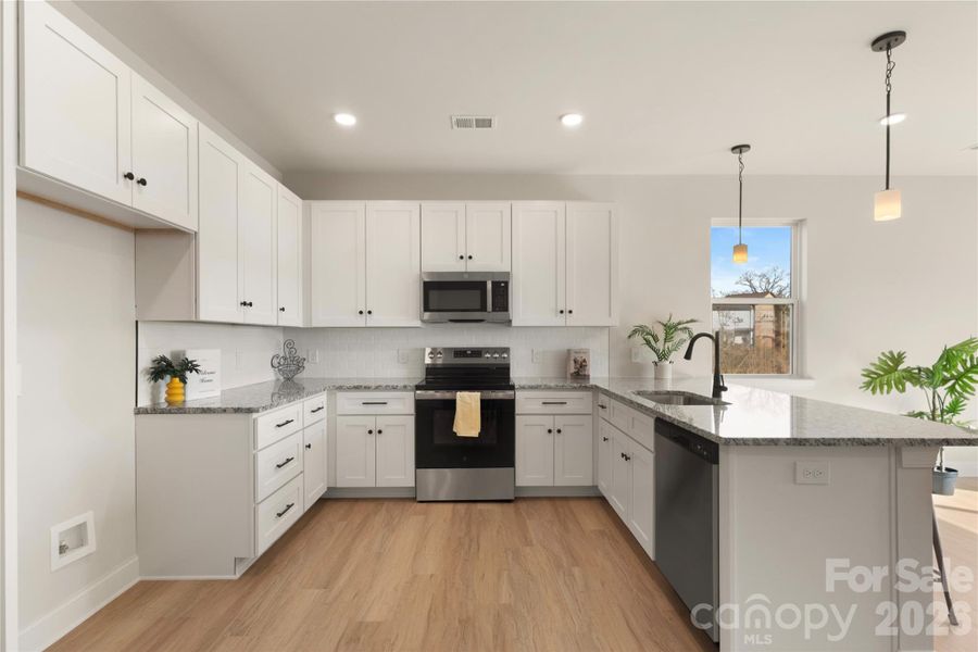 Furnished interior view inside a new home in , Olin (Image 8).