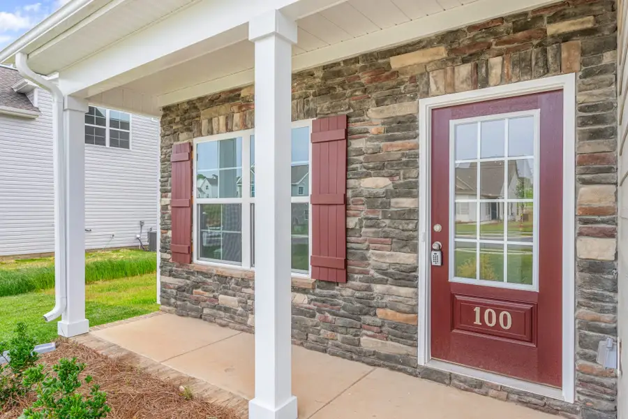 Representative exterior details of a home built from the Jamestown by Keystone Homes NC in Sullivans Reserve, Walkertown (Image 3).