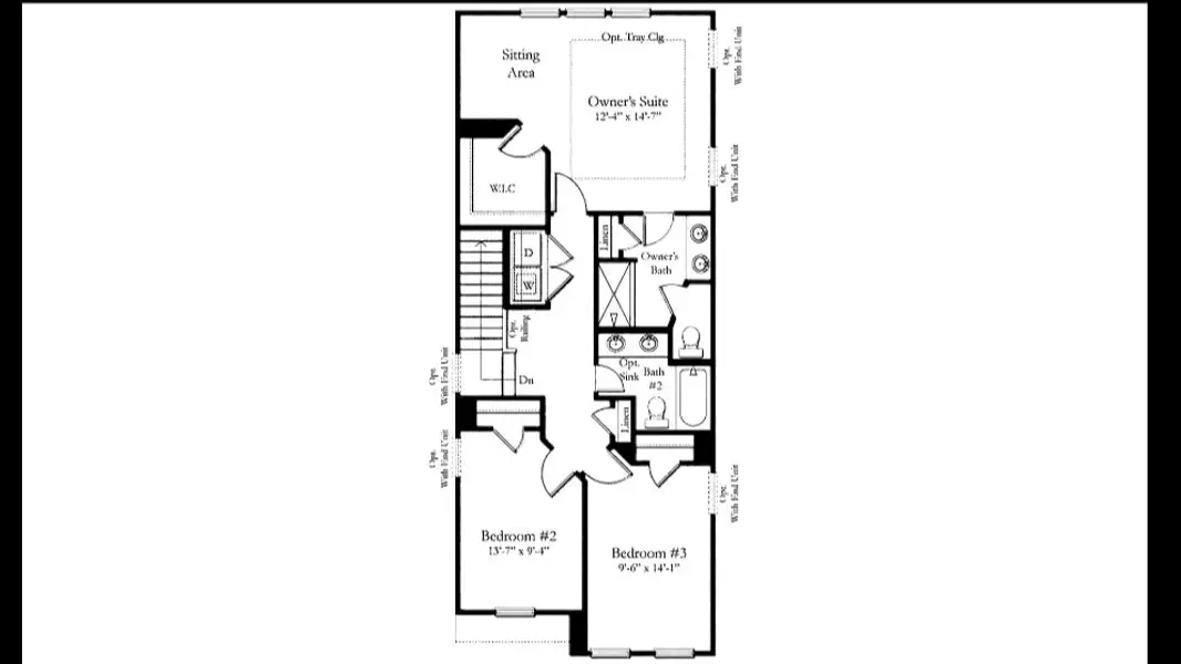 2D floor plan layout of this home in Sidney Creek Townhomes, Zebulon, NC (Image 3).