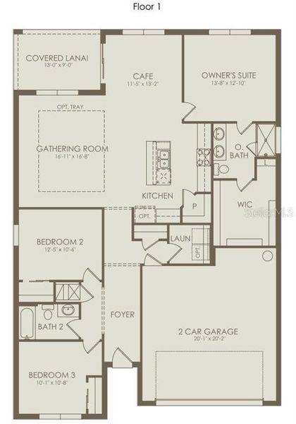 2D floor plan layout of this home in , Davenport, FL (Image 2). 2D floor plan layout of this home in , Davenport, FL (Image 2).