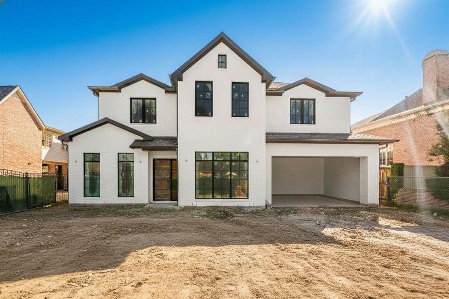 Brick and stucco finished in this beautiful facade. Picture shows construction progress as of Nov 2025.