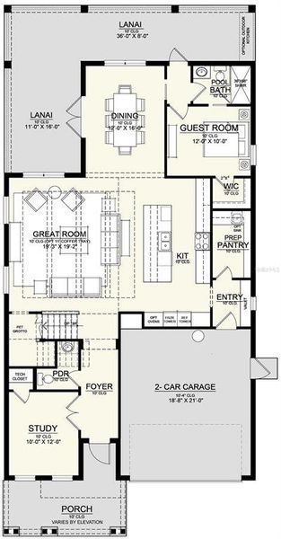 2D floor plan layout of this home in , Tampa, FL (Image 2). 2D floor plan layout of this home in , Tampa, FL (Image 2).