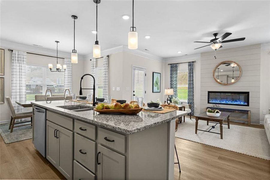 Furnished interior view inside a new home in Sanders Park, Austell (Image 24).