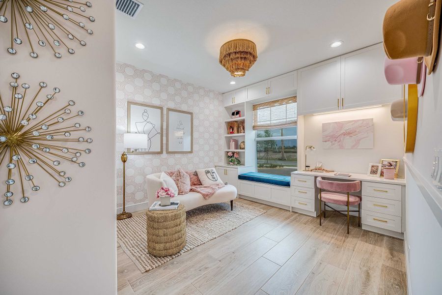 2D floor plan layout for the Willow Signature by GHO Homes in Belterra, Port St. Lucie, FL (Image 80).