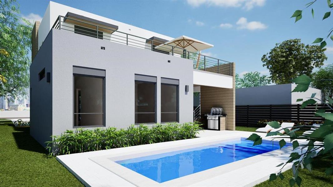 Exterior details and patio area of a home in , Winter Park (Image 4).