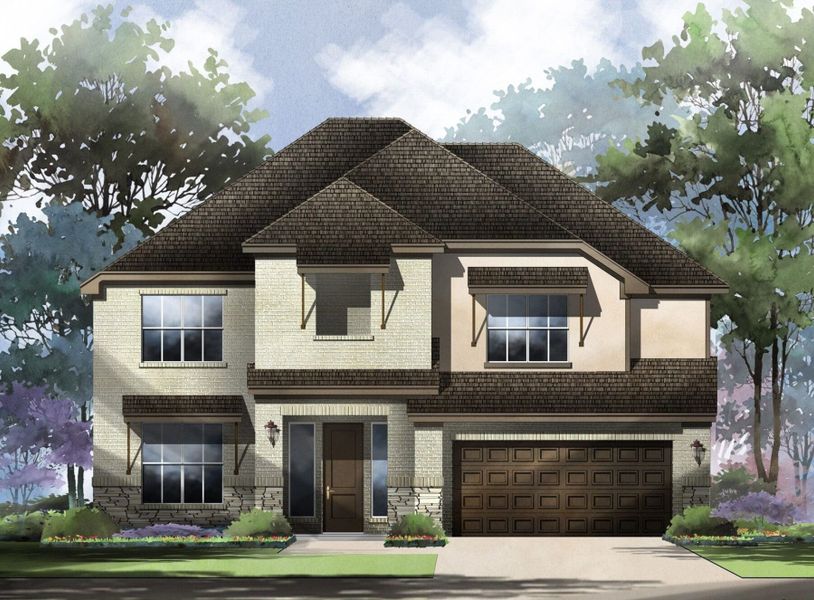 Segovia Floor Plan in The Colony, Bastrop | Sitterle Homes Elevation C Segovia Floor Plan in The Colony, Bastrop | Sitterle Homes Elevation C