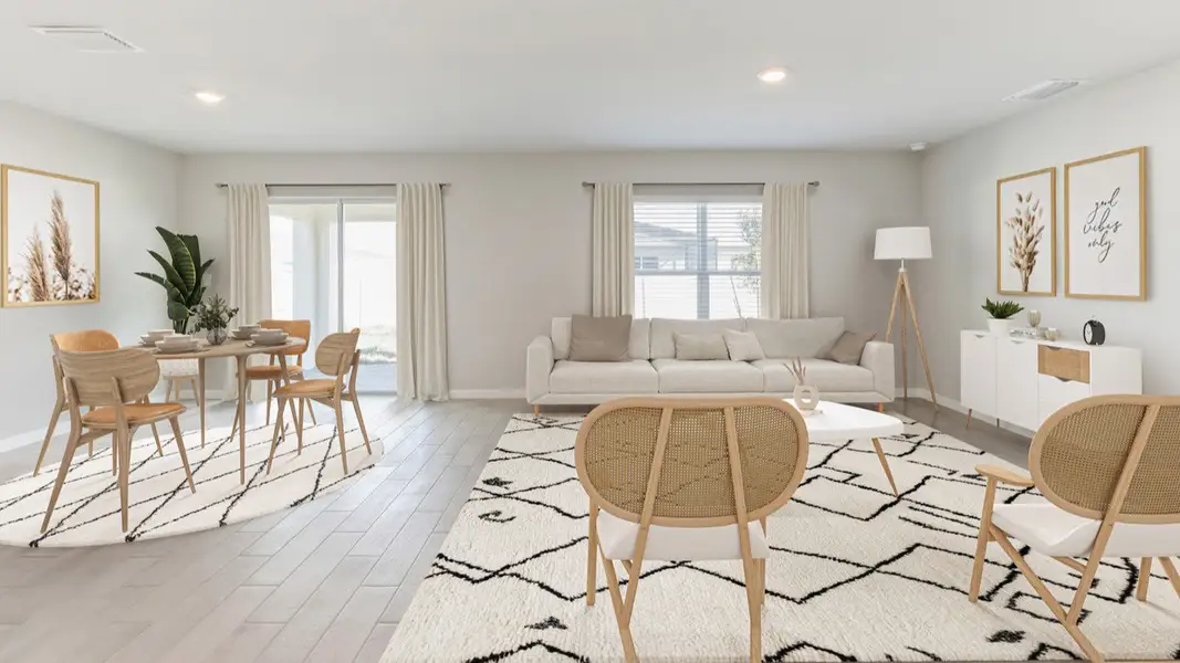 Representative furnished interior of a home built from the Freeport by D.R. Horton in LaBelle Homes, Lehigh Acres (Image 10).