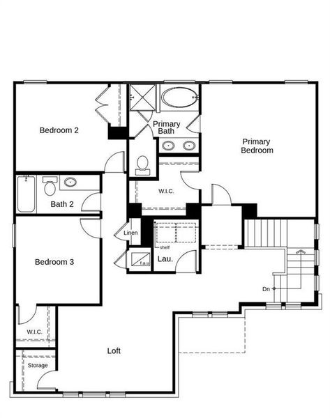 This floor plan features 3 bedrooms, 2 full baths, 1 half bath and over 2,200 square feet of living space.