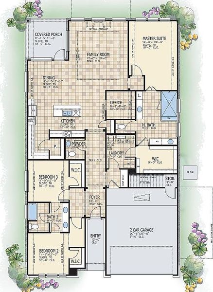 2D floor plan layout for the Waterlily by Caldwell Homes in Chambers Creek, Willis, TX (Image 5). 2D floor plan layout for the Waterlily by Caldwell Homes in Chambers Creek, Willis, TX (Image 5).