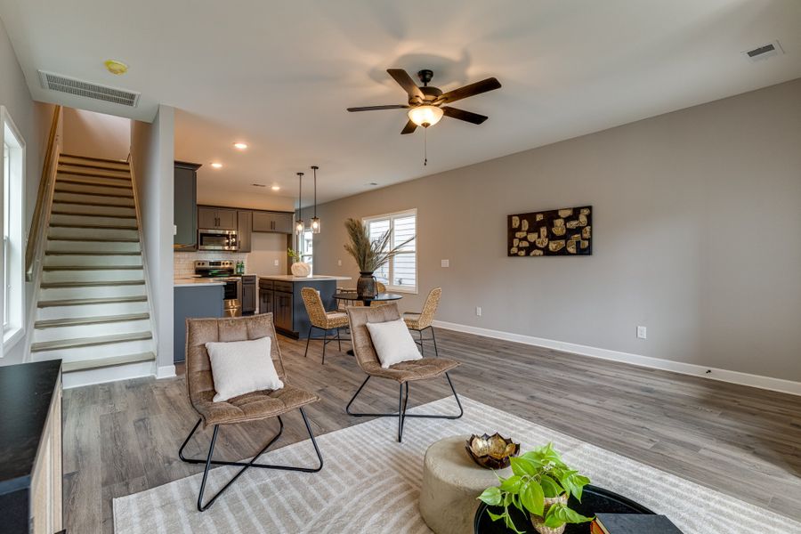 Representative furnished interior of a home built from the Gayle by Parkside Builders in The Parks of Mill Town, Chattanooga (Image 9).