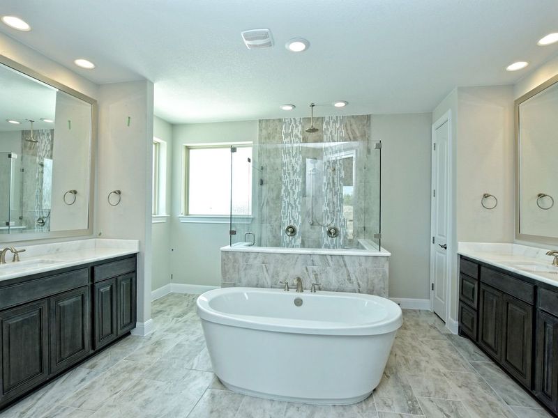 Representative furnished interior of a home built from the Madera II by Giddens Homes in Scofield Farms Estates, Georgetown (Image 196).