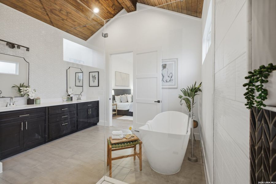 Furnished interior view inside a new home in , Blanco (Image 18).
