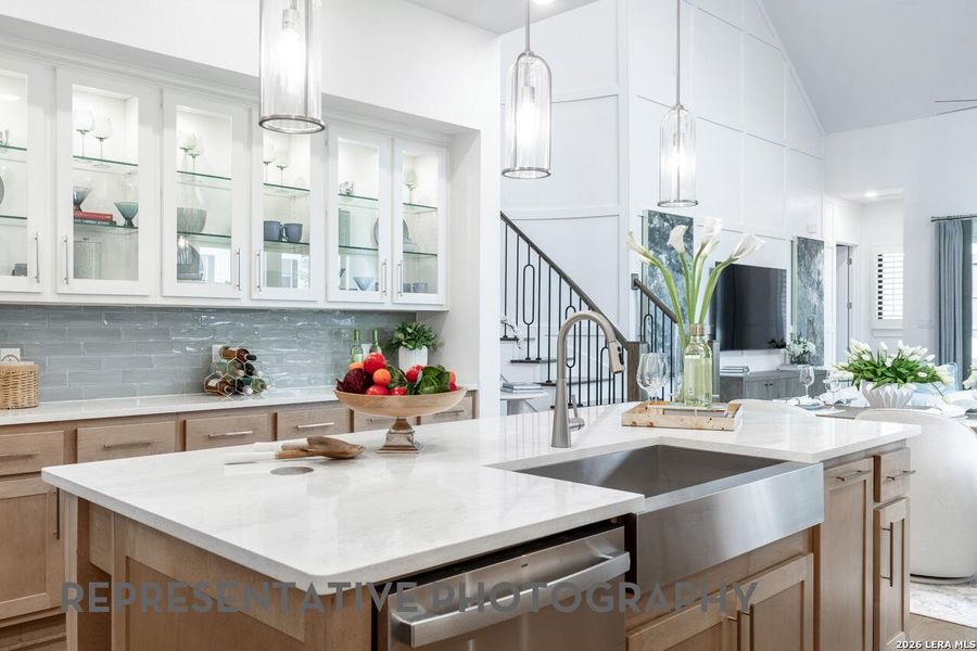 Furnished interior view inside a new home in Prominence, San Antonio (Image 8).