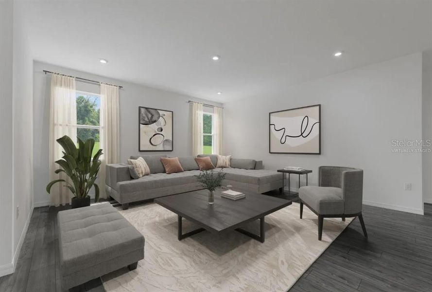 Furnished interior view inside a new home in Brack Ranch, St. Cloud (Image 3). Furnished interior view inside a new home in Brack Ranch, St. Cloud (Image 3).