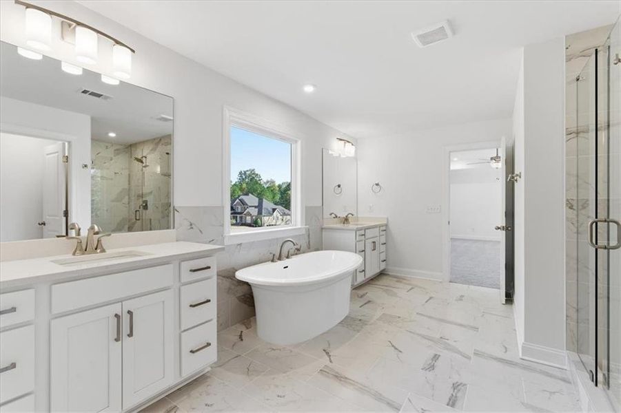 Furnished interior view inside a new home in The Estates at Hurricane Pointe, Douglasville (Image 7).