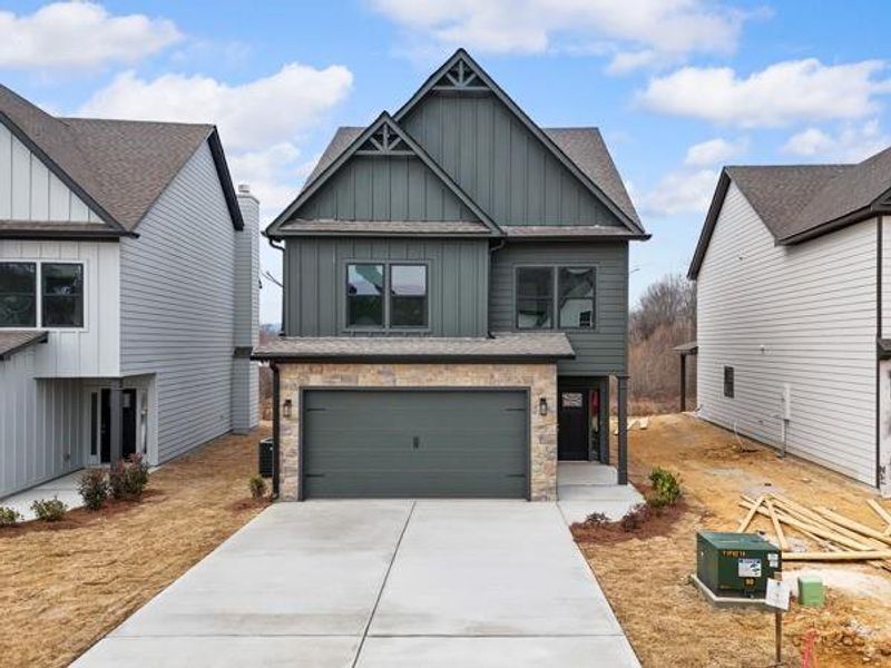 Front exterior of a new home in , Cartersville, GA, highlighting curb appeal (Image 2). Front exterior of a new home in , Cartersville, GA, highlighting curb appeal (Image 2).