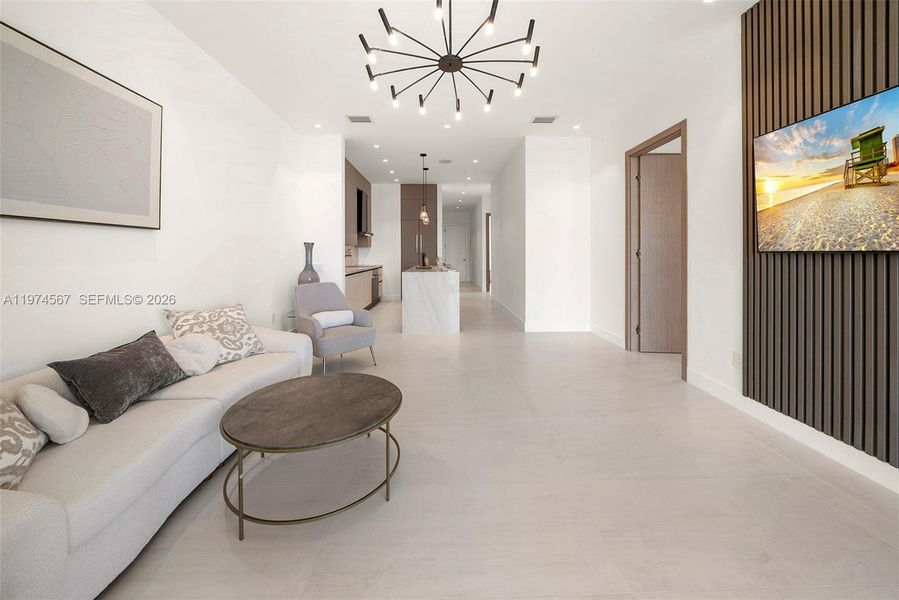 Furnished interior view inside a new home in , Delray Beach (Image 6). Furnished interior view inside a new home in , Delray Beach (Image 6).