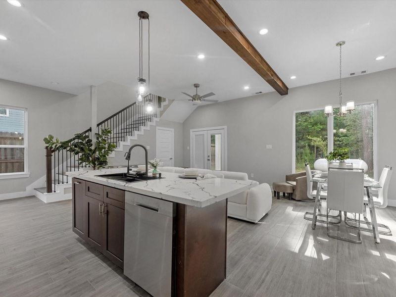 Furnished interior view inside a new home in , Houston (Image 12).